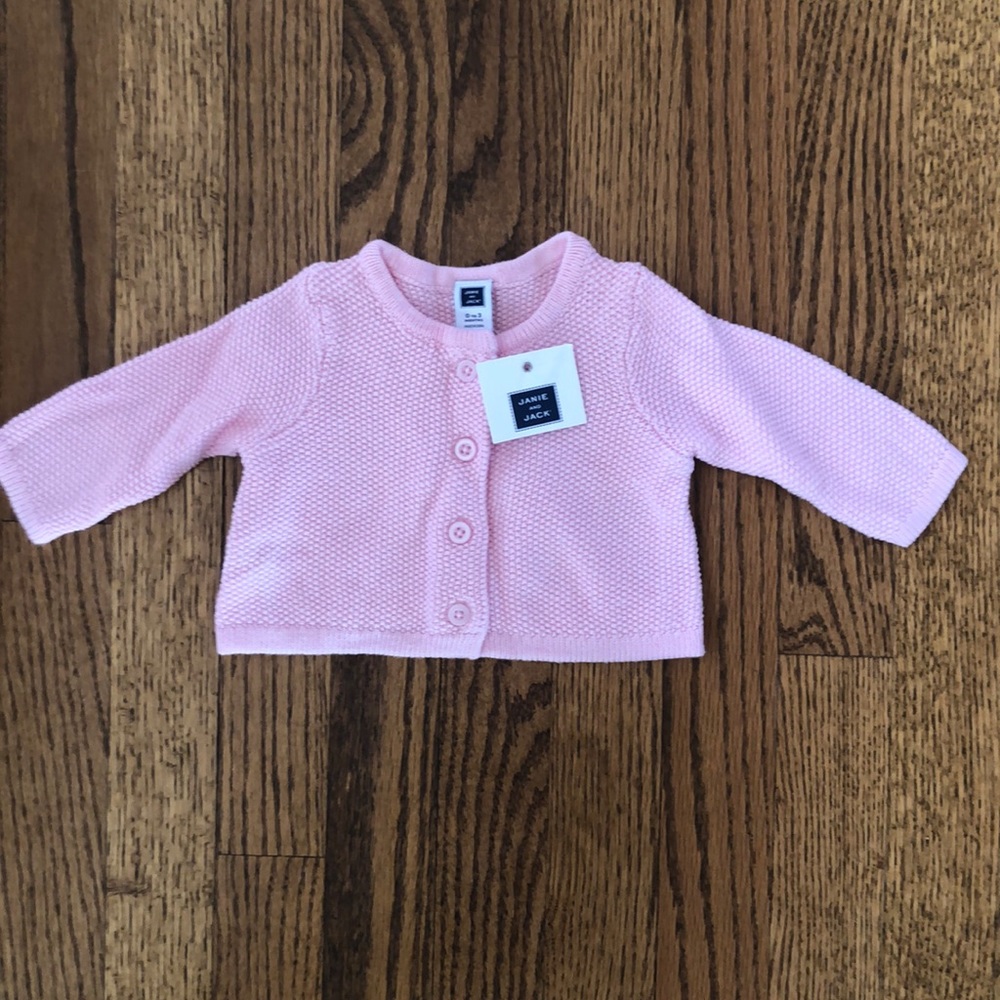 Janie and Jack Pink Cardigan Size 0-3months NWT